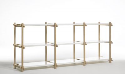 Woody Column Low Regal Hay Woody Low Regal Hay aus Massiv Eiche